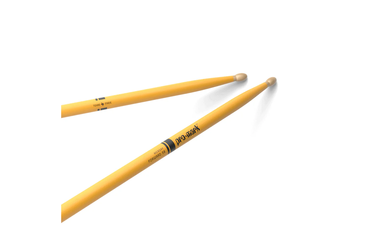 ProMark Classic Forward 5B Painted Yellow Hickory Drumstick, Oval Wood Tip - Image 5