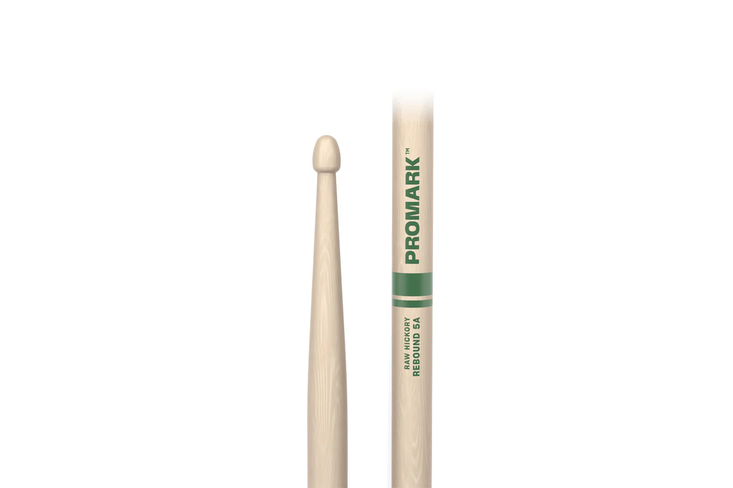 Promark Rebound 5A Raw Hickory drumstick, Acorn Wood Tip