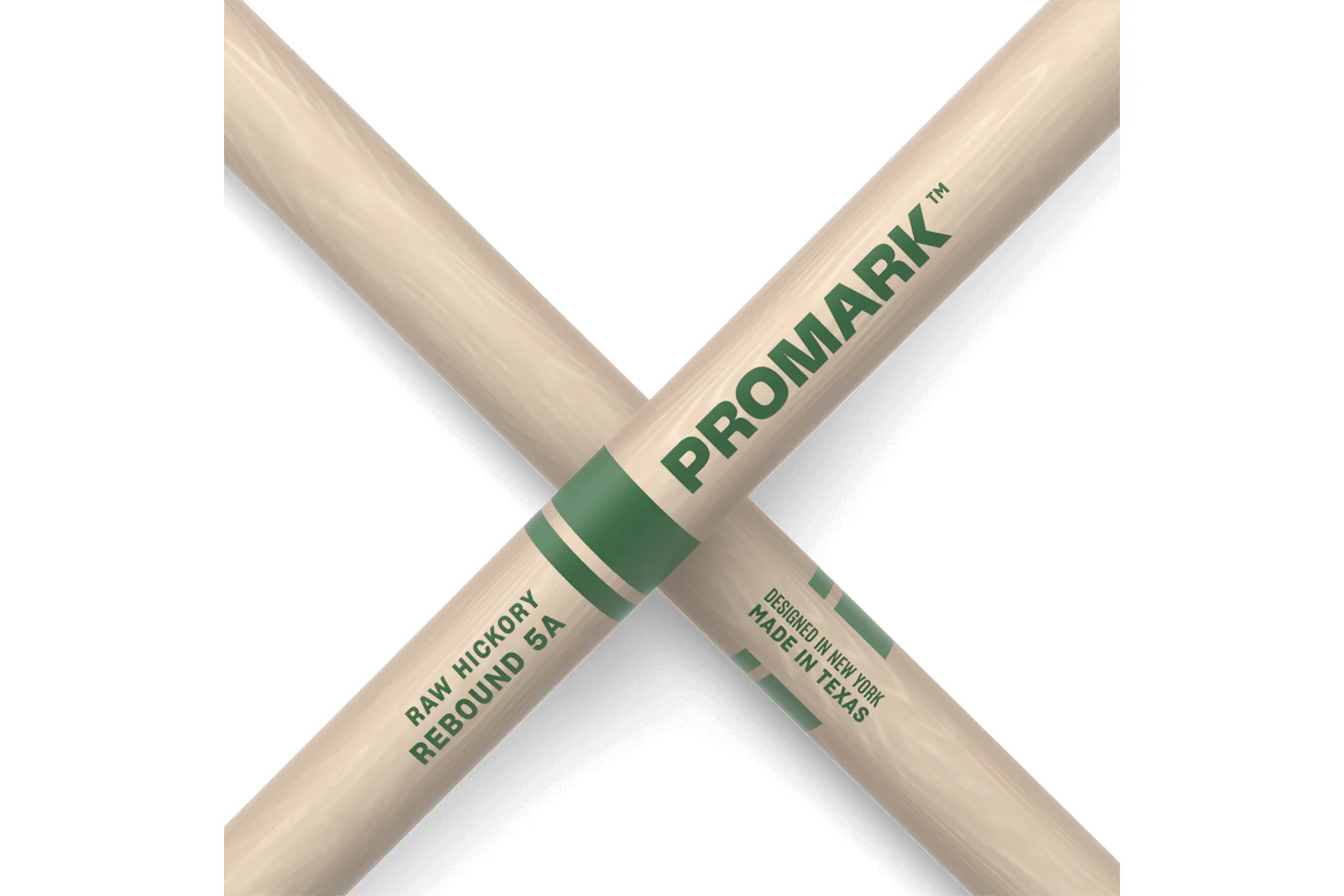 Promark Rebound 5A Raw Hickory drumstick, Acorn Wood Tip - Image 5