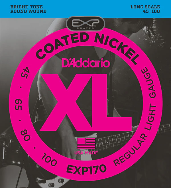 Daddario EXP170 Coated Nickel Wound Bass, Light, 45-100, Long Scale - Image 4