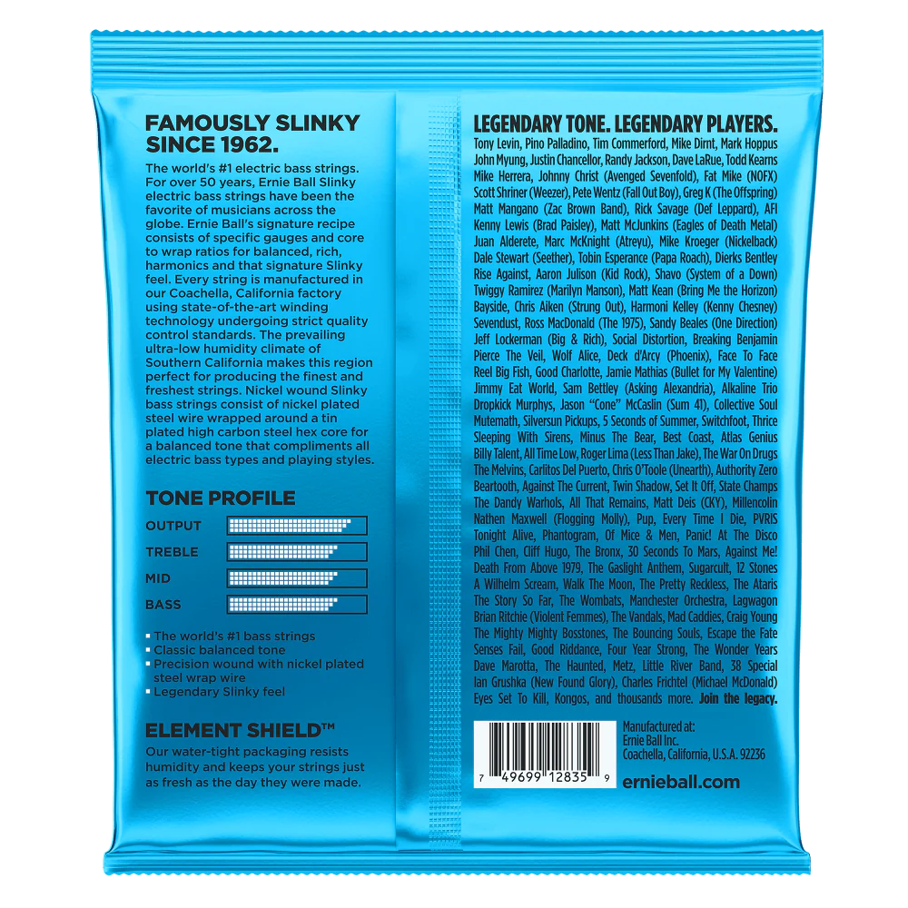 Ernie Ball Extra Slinky Nickel Wound Electric Bass Strings 40-95 - Image 2