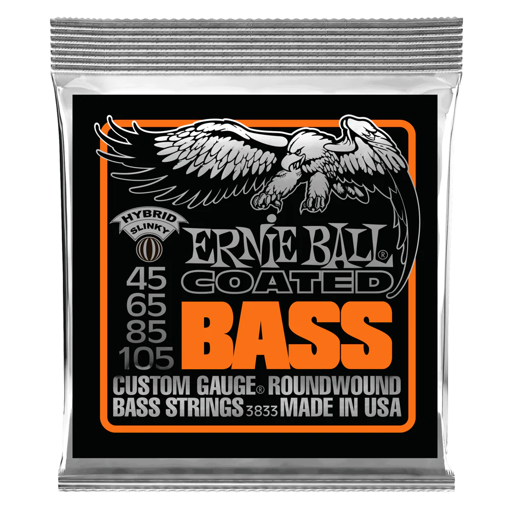 Ernie Ball Hybrid Slinky Coated Electric Bass Strings 45-105 - Image 3