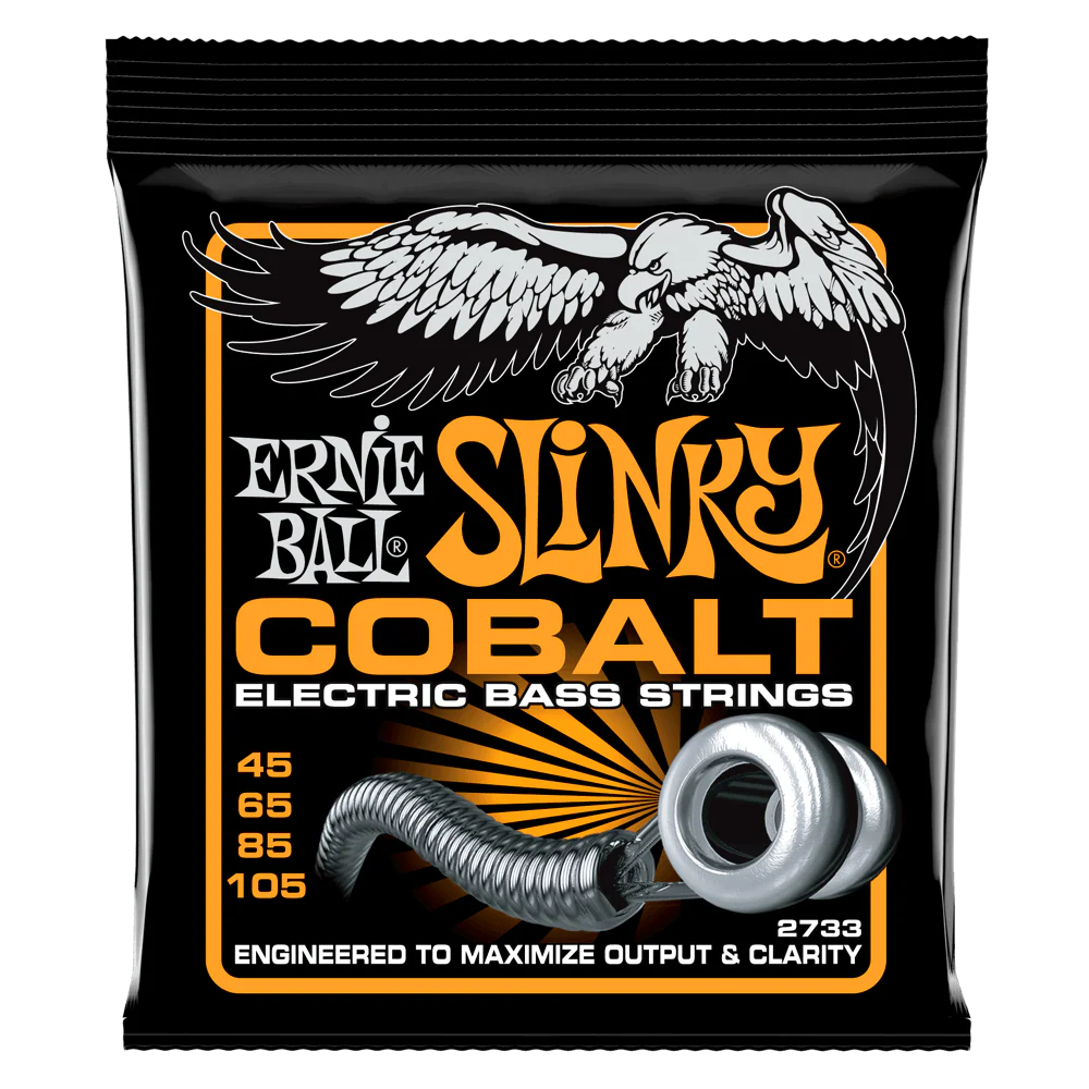 Ernie Ball Hybrid Slinky Cobalt Electric Bass Strings 45-105 - Image 3
