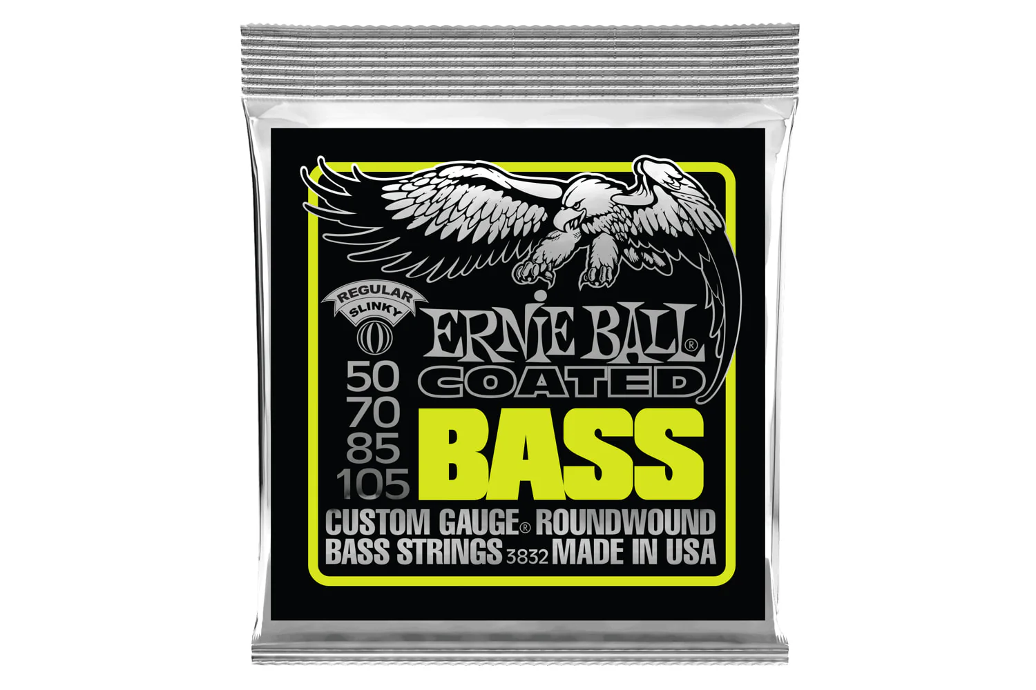 Ernie Ball Regular Slinky Coated Electric Bass Strings 50-105