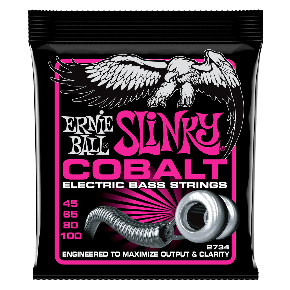 Ernie Ball Super Slinky Cobalt Electric Bass Strings 45-100 - Image 3