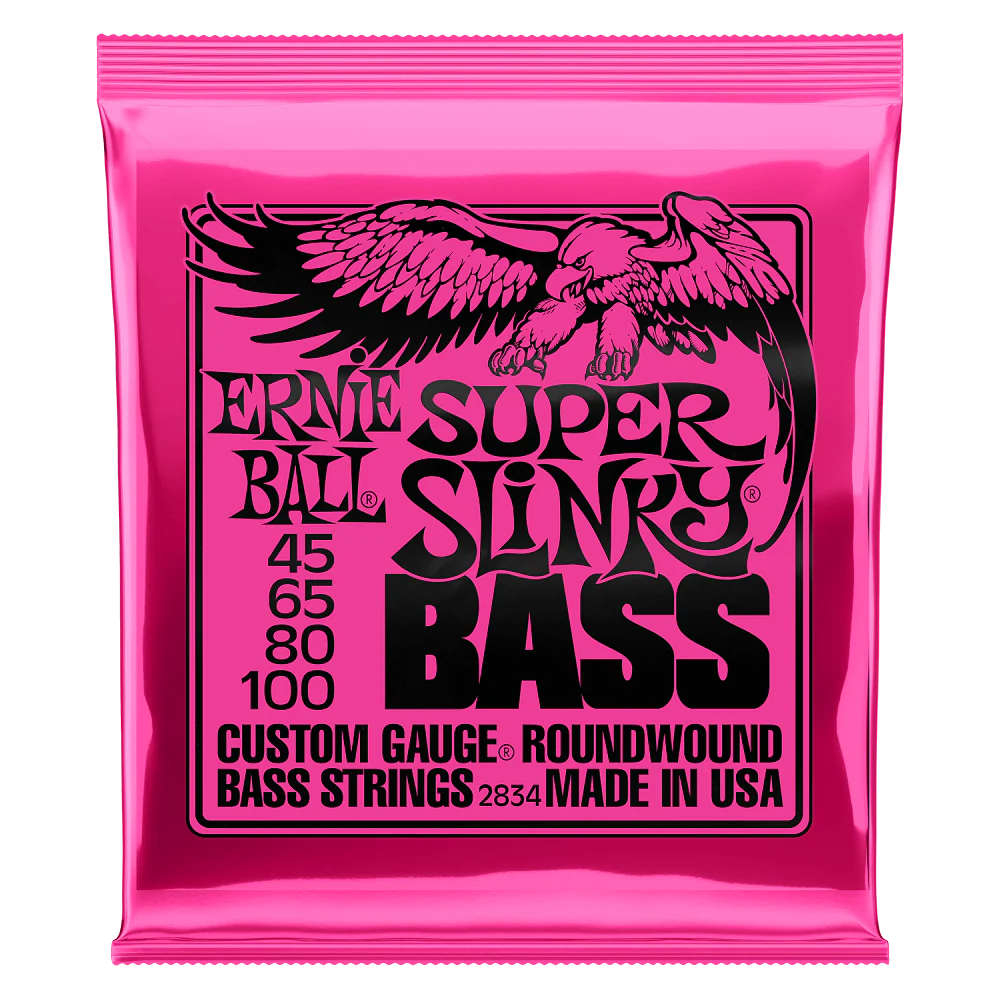 Ernie Ball Super Slinky Nickel Wound Electric Bass Strings 45-100 - Image 2