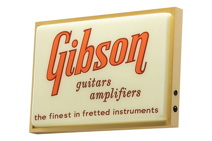Gibson Vintage Lighted Sign - Guitars & Amplifiers