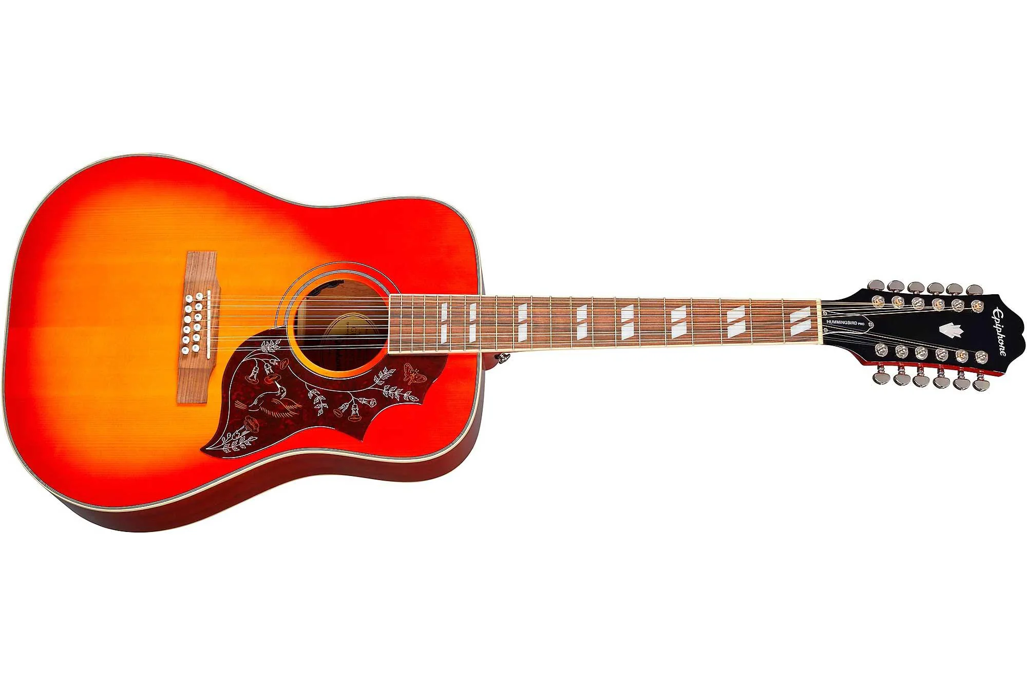 Epiphone Limited Edition Hummingbird Pro 12-String, Faded Cherry