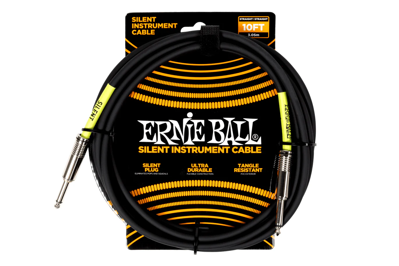 Ernie Ball Classic Silent Instrument Cable, Straight/Straight
