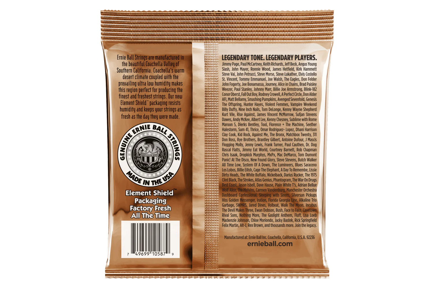 Ernie Ball Custom Light Earthwood Phosphor Bronze Acoustic Guitar Strings 11.5-54 Gauge - Image 2