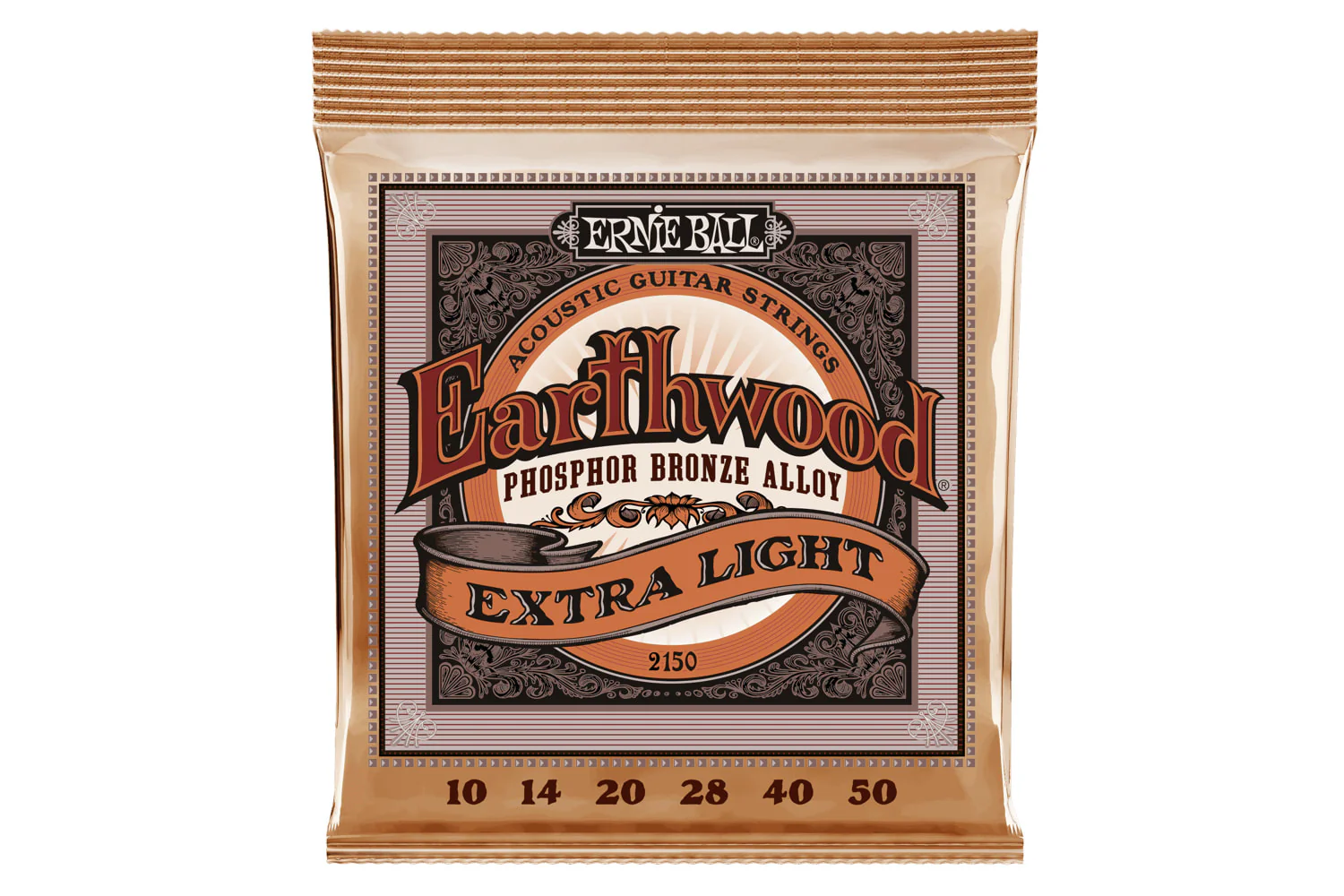 Ernie Ball Earthwood Extra Light Phosphor Bronze Acoustic Guitar Strings 10-50