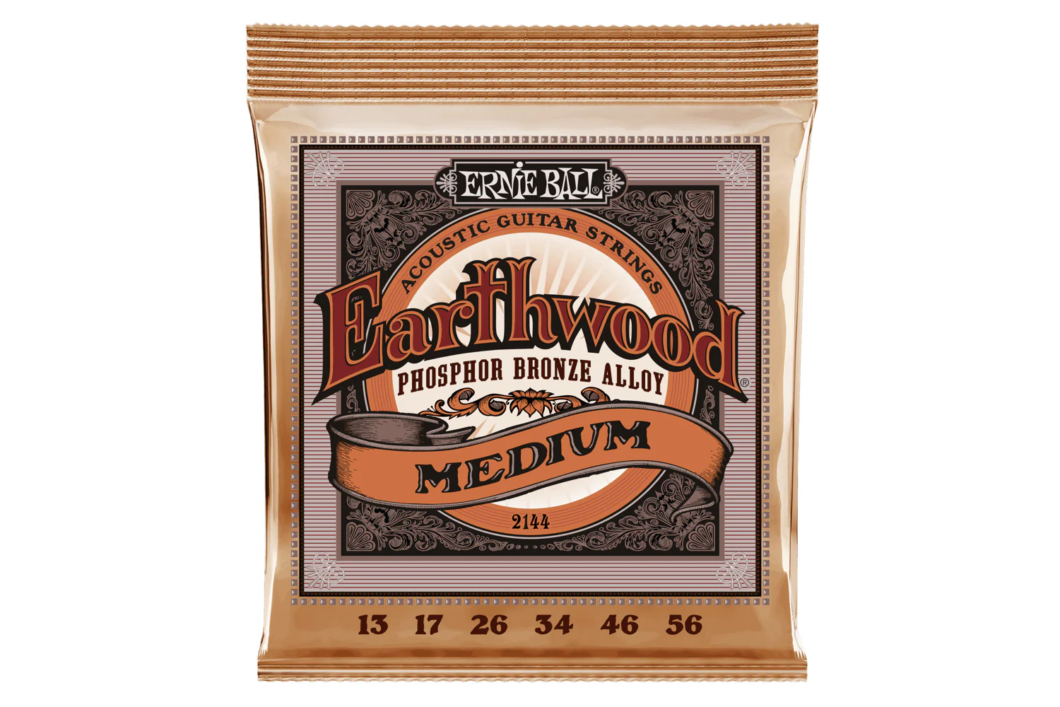 Ernie Ball Earthwood Medium Phosphor Bronze Acoustic Guitar Strings 13-56