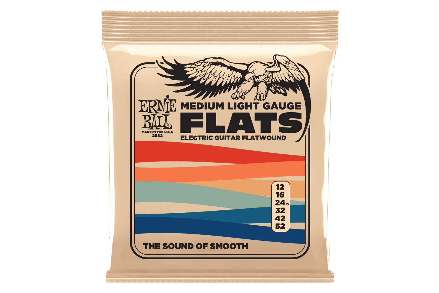 Ernie Ball Medium-Light Stainless Steel Flatwound Electric Guitar Strings - 12-52 Gauge