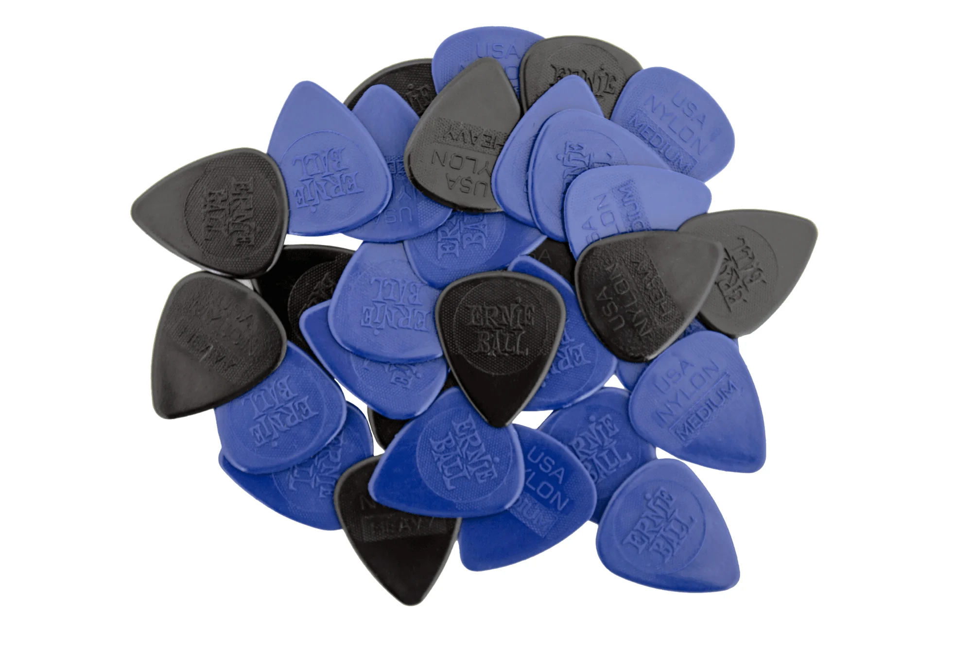 Ernie Ball Nylon Guitar Picks - Mixed Thickness (Medium, Heavy) (50 āļāļąāļ§)
