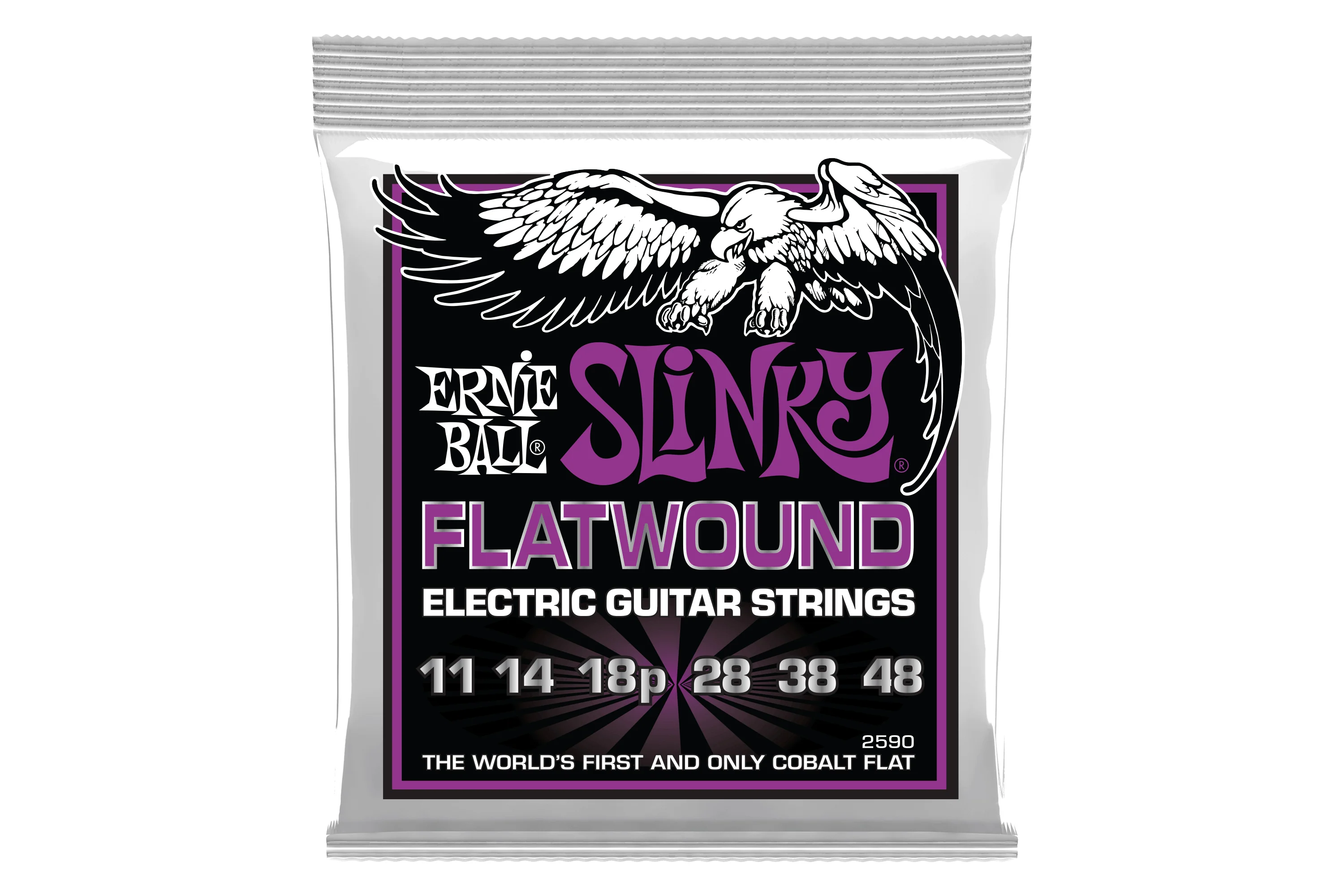 Ernie Ball Power Slinky Cobalt Electric Flatwound Guitar Strings 11-48 Gauge