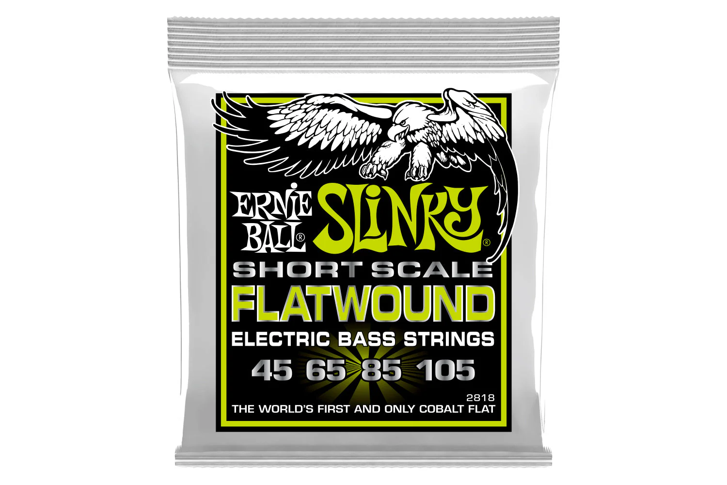 Ernie Ball Regular Slinky Flatwound Short Scale Electric Bass Strings 45-105 Gauge