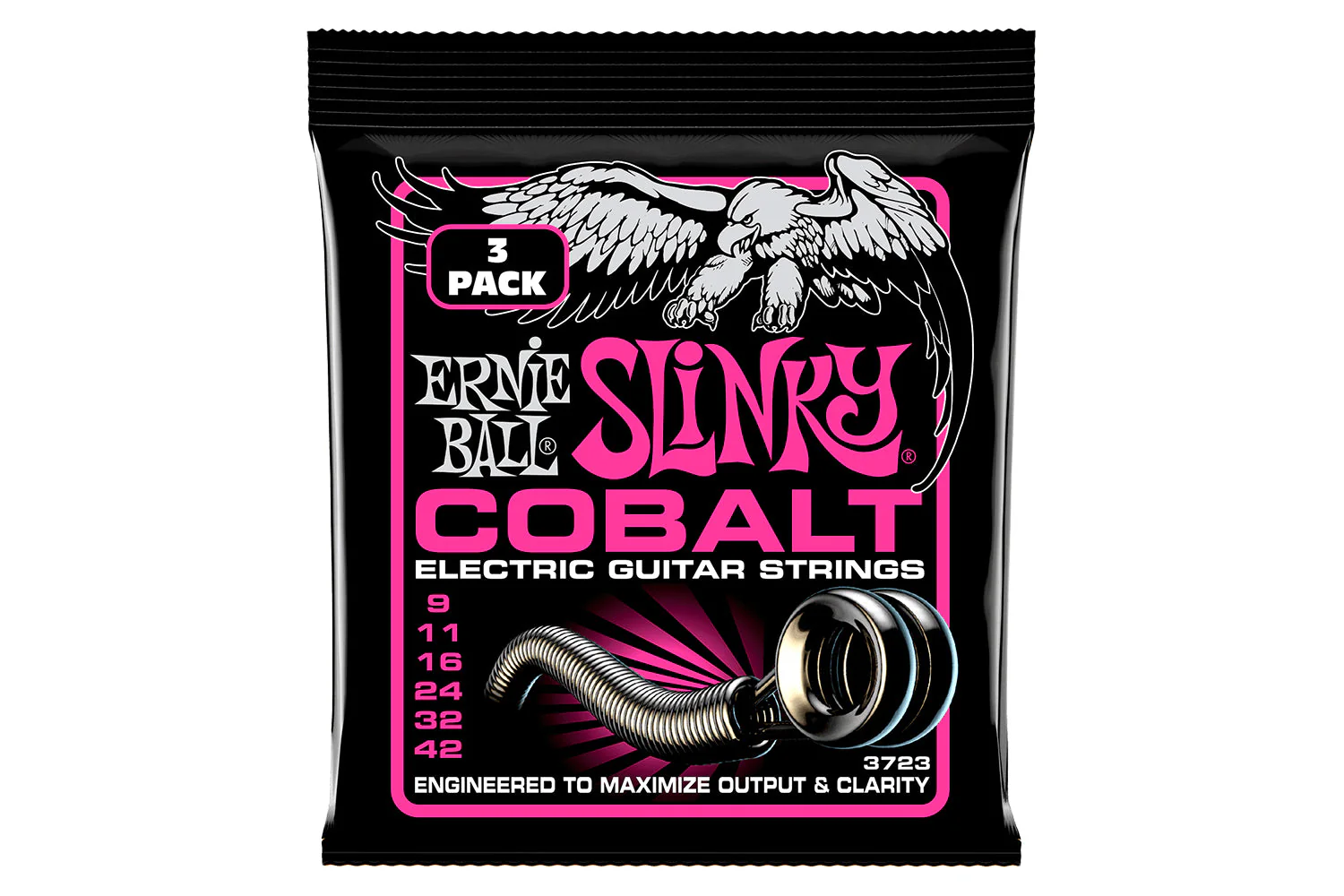 Ernie Ball Super Slinky Cobalt Electric Guitar Strings 9-42 Gauge - 3 Pack