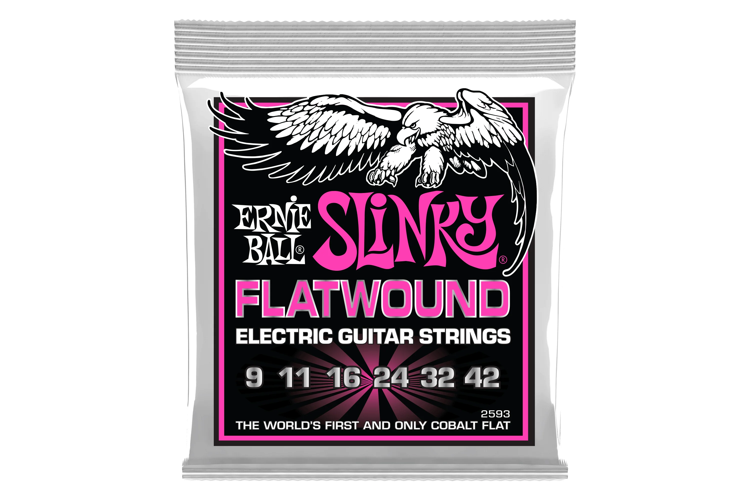 Ernie Ball Super Slinky Cobalt Flatwound Electric Guitar Strings 9-42 Gauge