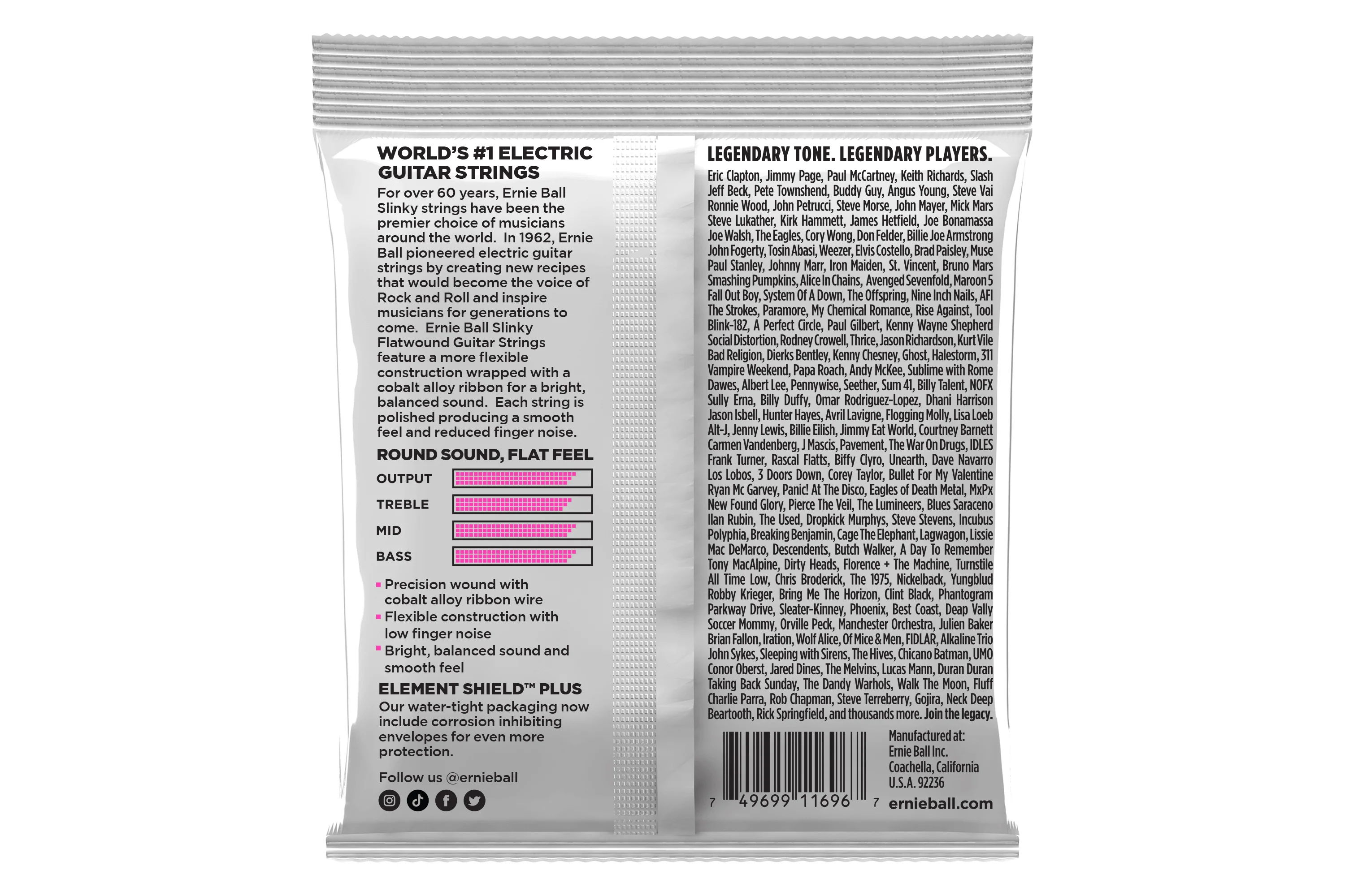 Ernie Ball Super Slinky Cobalt Flatwound Electric Guitar Strings 9-42 Gauge - Image 2