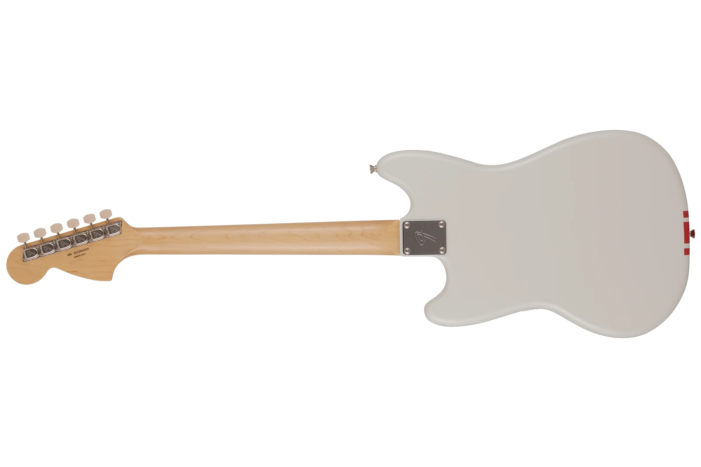 Fender 2023 Collection, Made in Japan Traditional 60s Mustang, Olympic White with Red Competition Stripe - Image 2