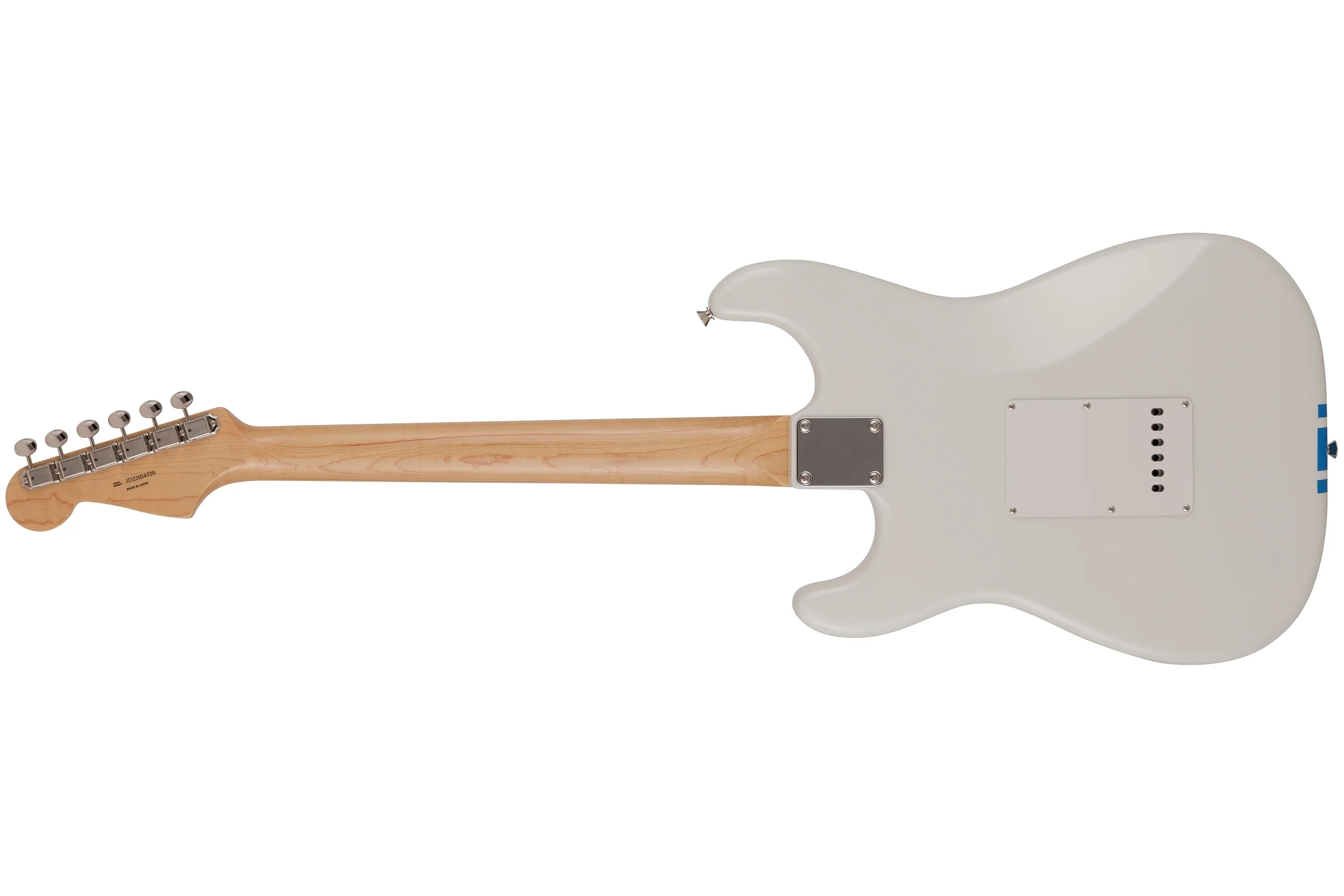 Fender 2023 Collection, Made in Japan Traditional 60s Stratocaster, Olympic White with Blue Competition Stripe - Image 2