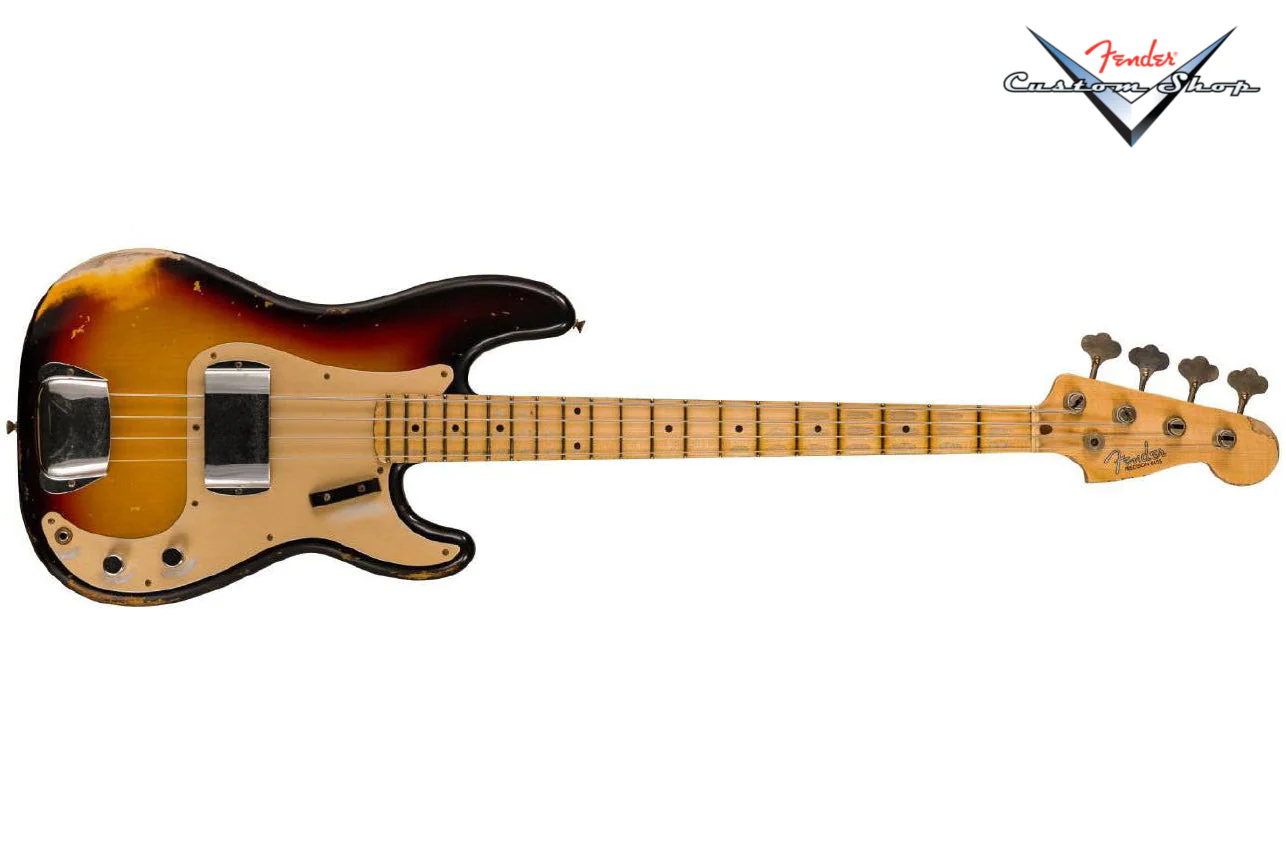 Fender Custom Shop 1958 Precision Bass Heavy Relic, 3-Color Sunburst