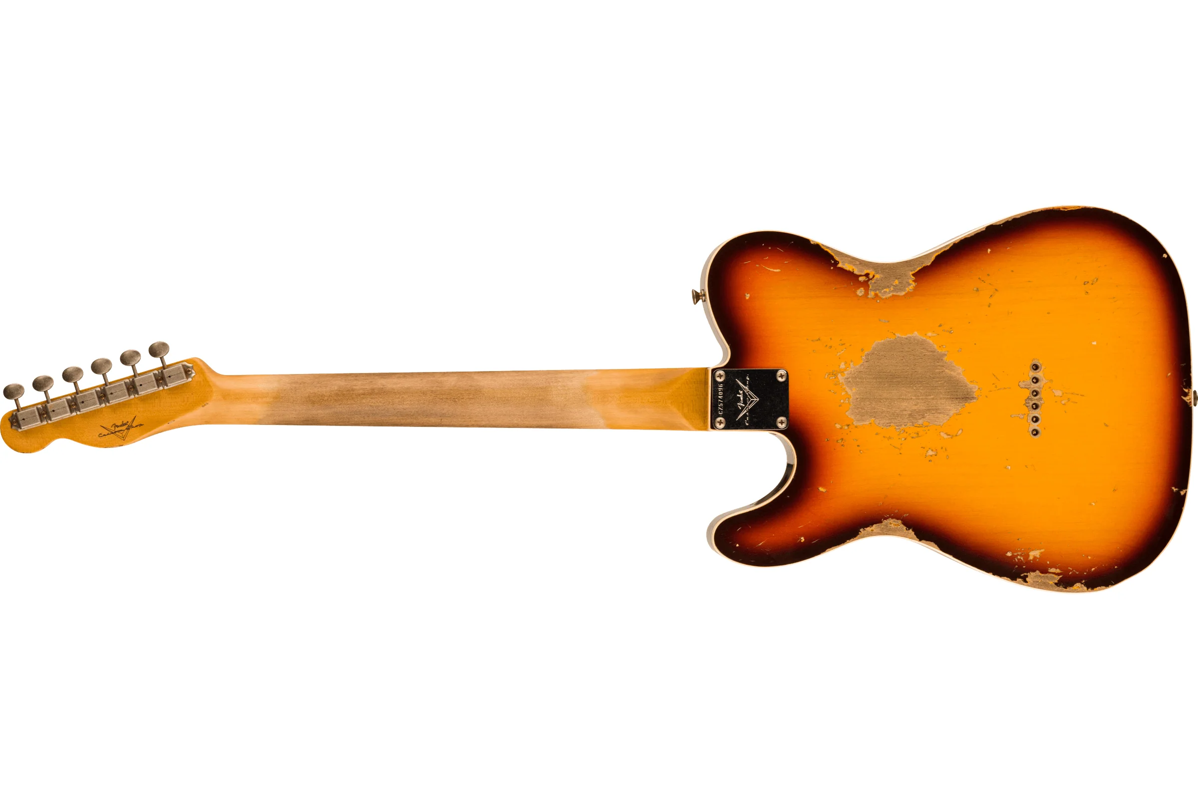 Fender Custom Shop 1960 Telecaster Custom Heavy Relic, Super Faded Aged Chocolate 3-Color Sunburst - Image 2