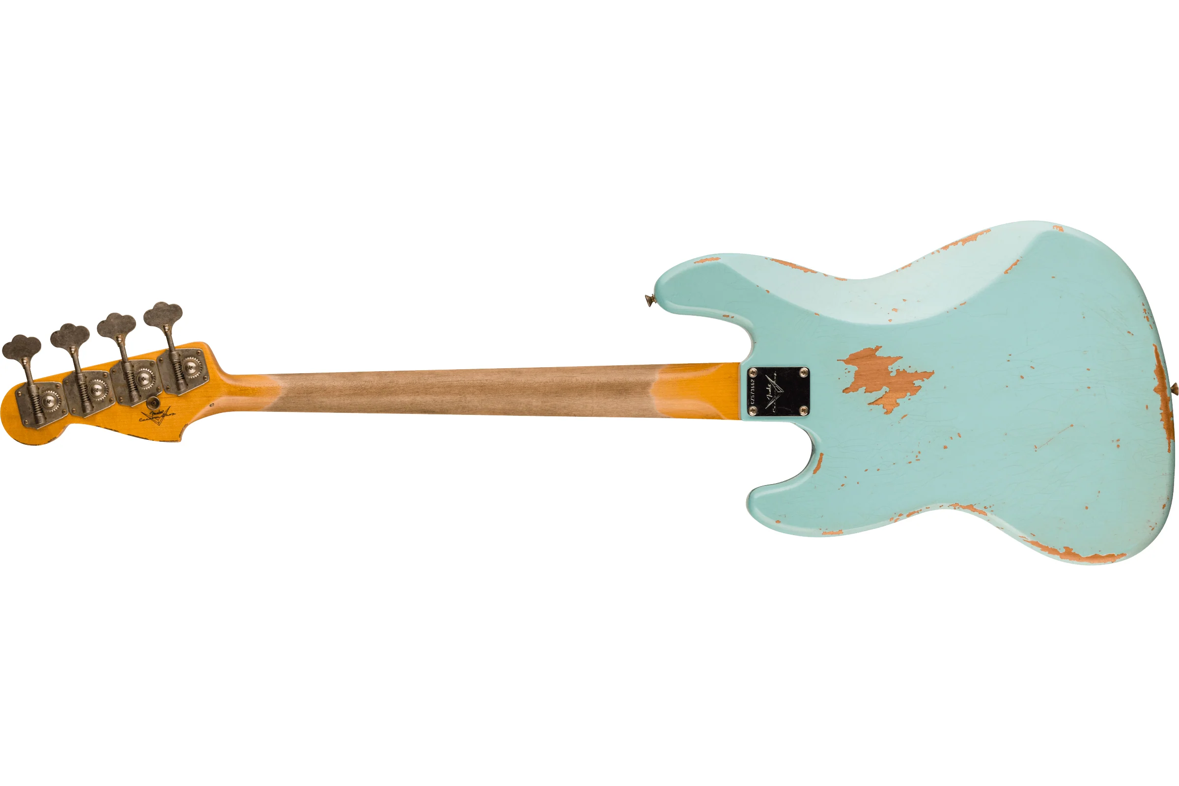 Fender Custom Shop 1961 Jazz Bass Heavy Relic, Faded Aged Daphne Blue - Image 2