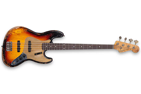 Fender Custom Shop 1964 Jazz Bass, Heavy Relic, Aged 3 Tone Sunburst, Masterbuilt by Andy Hicks