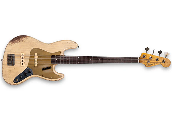 Fender Custom Shop 1964 Jazz Bass, Heavy Relic, Aged Honey Blonde, Masterbuilt by Andy Hicks
