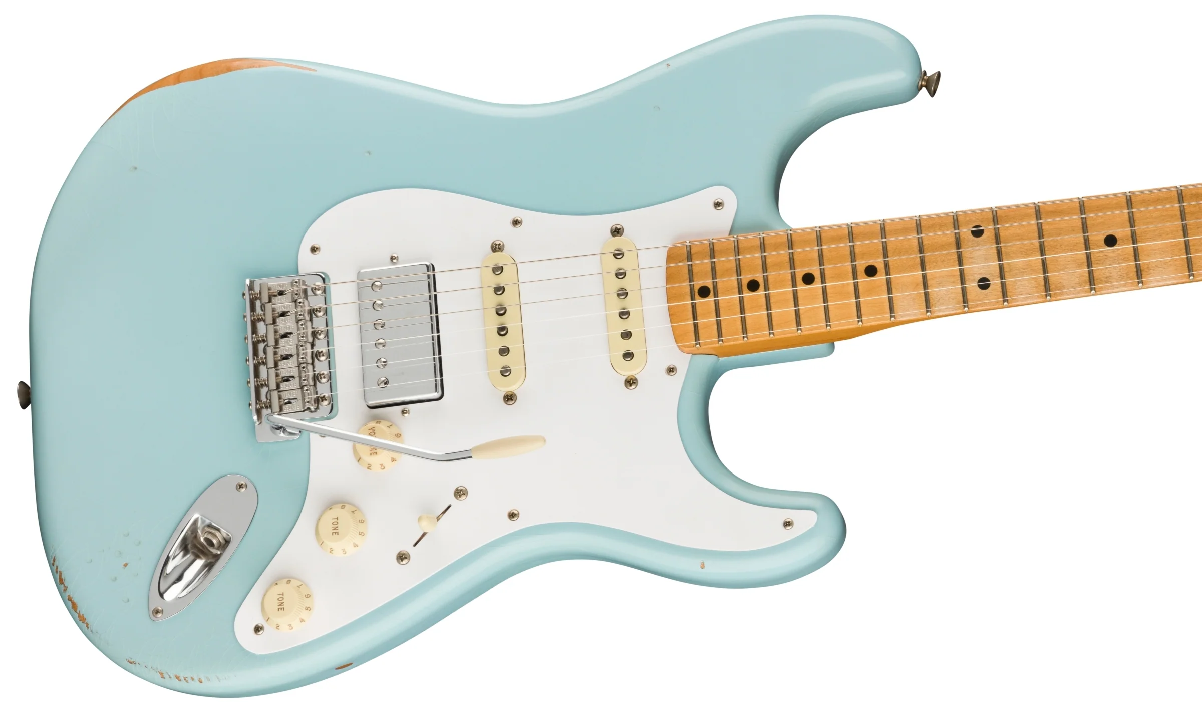 Fender Vintera '50s Stratocaster HSS Road Worn Sonic Blue - Image 2