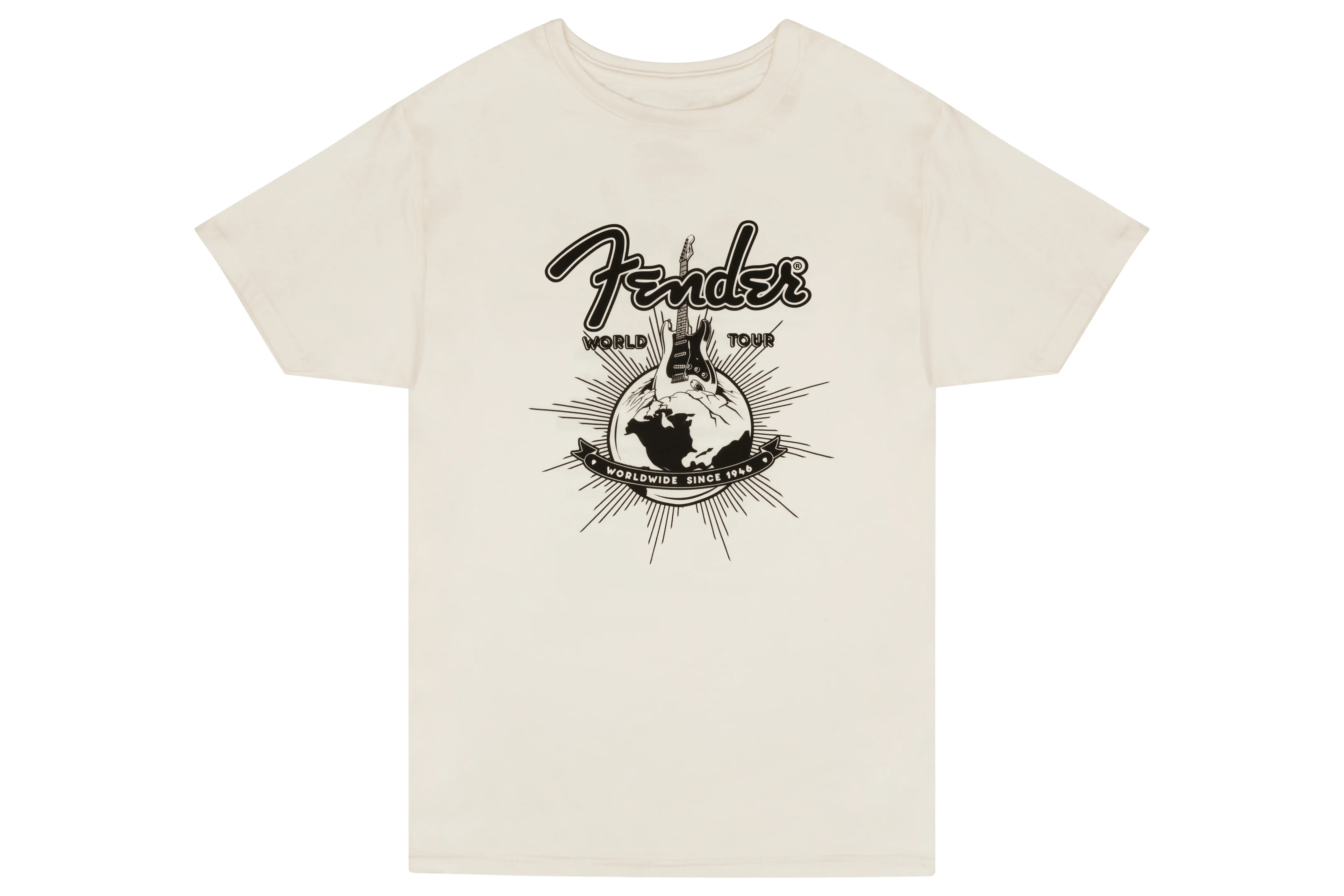 Fender World Tour T-Shirt, Vintage White