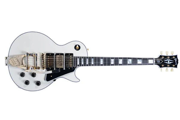 Gibson Custom Shop Murphy Lab 1957 Les Paul Custom 3-Pickup Bigsby, Polaris White, Ultra Light Aged
