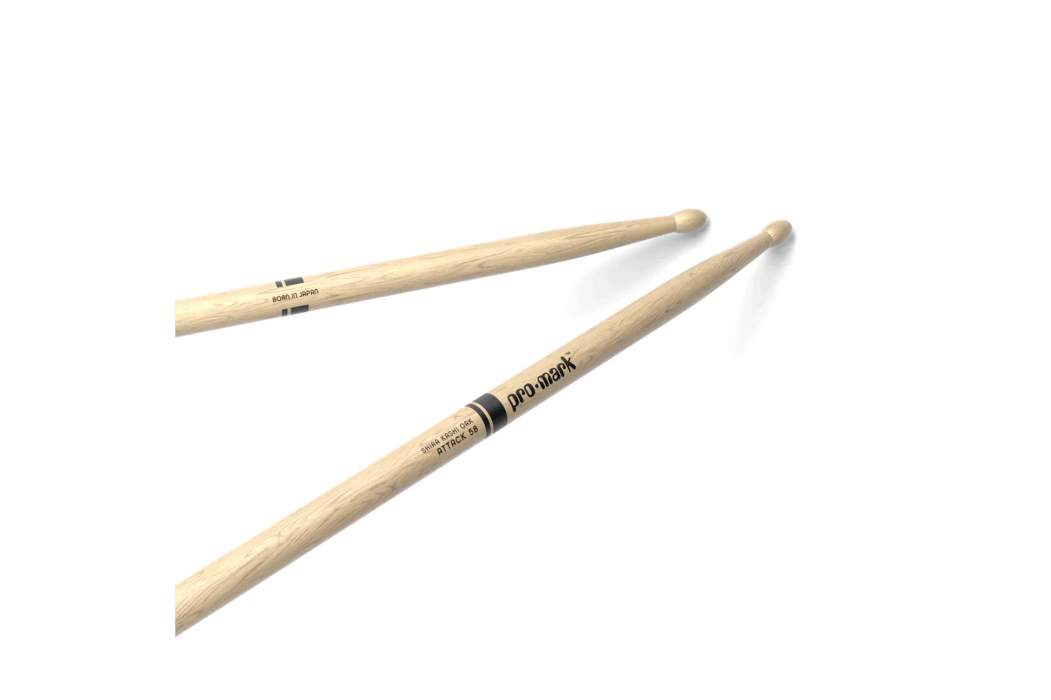 ProMark Classic Attack 5B Shira Kashi Oak Drumstick, Oval Wood Tip - Image 2