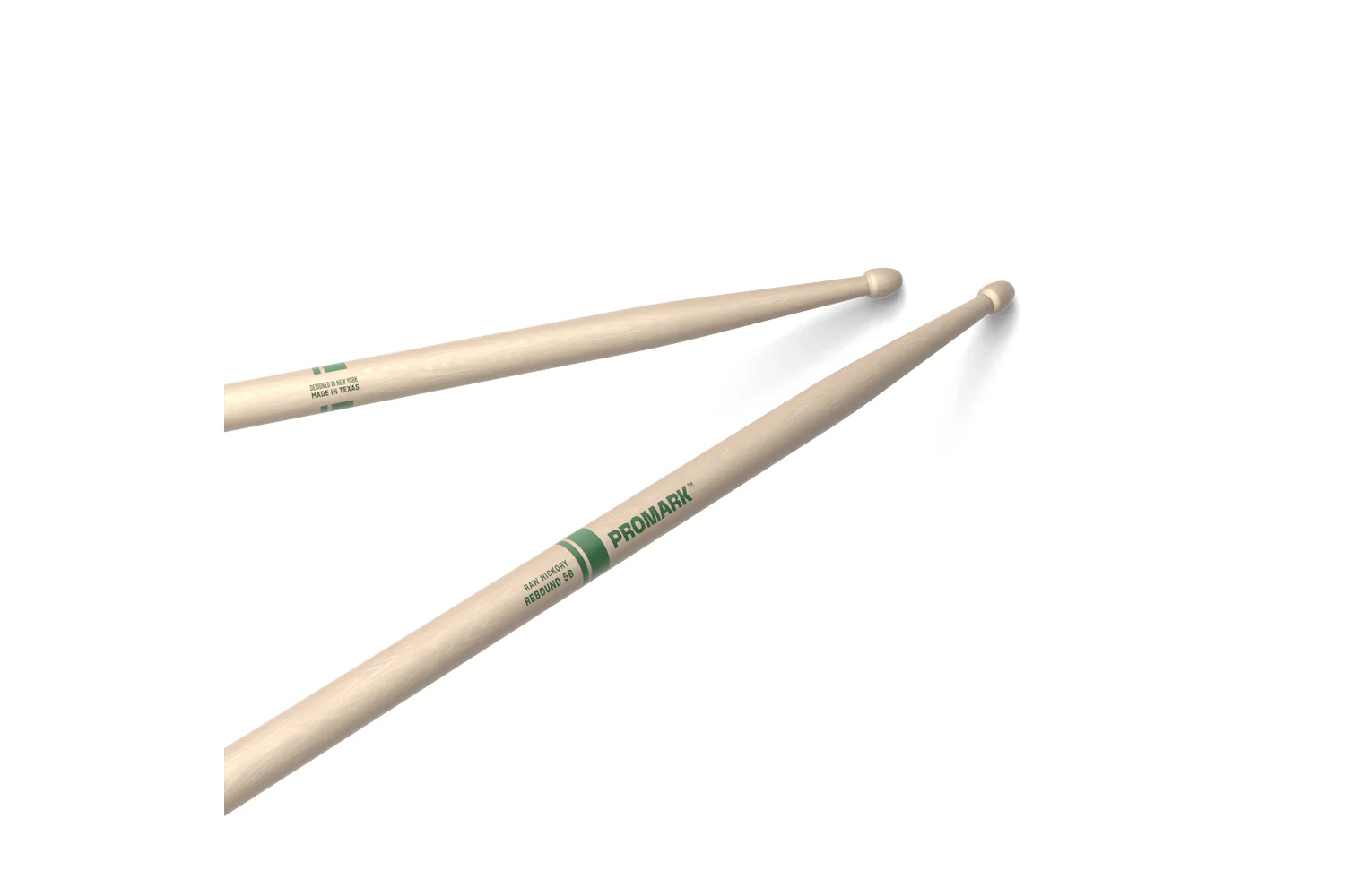 Promark Rebound 5B Raw Hickory drumstick, Acorn Wood Tip - Image 2